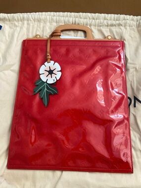 Louis Vuitton Monogram Vernis Red Stanton Bag with COA